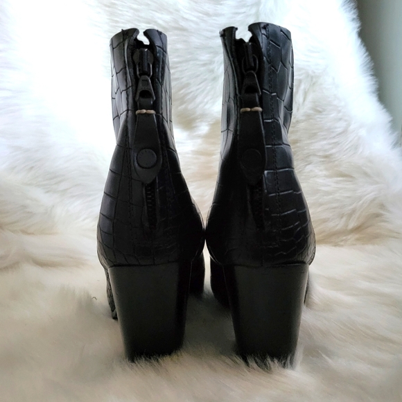 rag & bone Newbury black croc boots - Picture 14 of 14